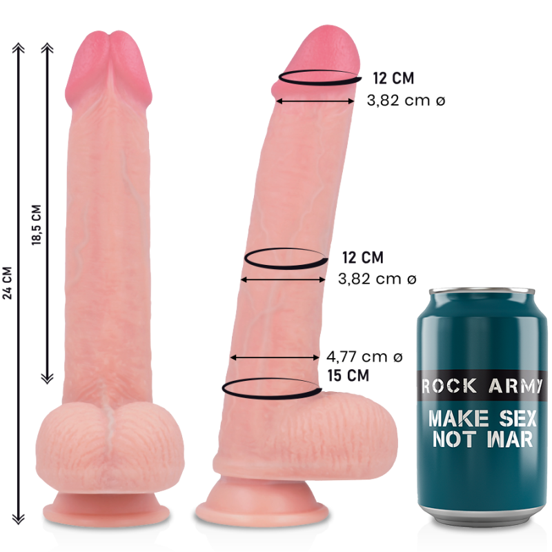 ROCKARMY LIQUID SILICONE PREMIUM KINGCOBRA REALISTICO 24CM