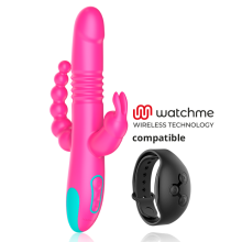 TRIPLA STIMOLAZIONE HAPPY LOKY DONALD: COMPATIBILE CON LA TECNOLOGIA WIRELESS ANALE, G-SPOT E CLITORIDEA WATCHME