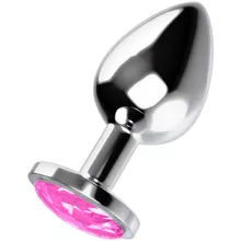 plug anale metallo diamante rosa