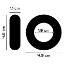 ANELLO SUPER FLESSIBILE RESISTENTE ALIMENTATORE 4,5 CM NERO