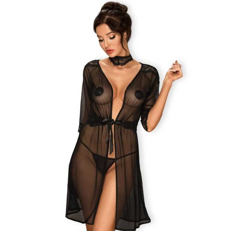 OSSESSIVO - LUCITA PEIGNOIR L / XL