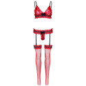 LEG AVENUE SET TRE PEZZI TAGLIA UNICA - ROSSO