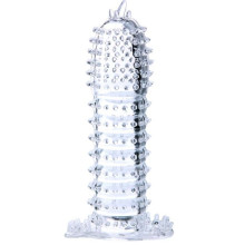 PENIS SLEEVE WITH STIMULATING POINTS CLEAR 14 CM